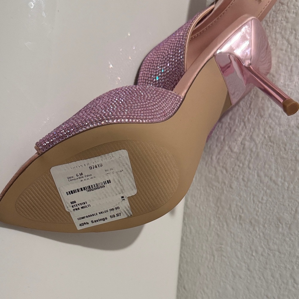 Steve Madden Pink Sparkle Heels - Picture 2 of 2